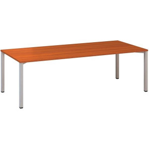 Jednací stůl Alfa 420 - 240 x 100 cm, třešeň/stříb