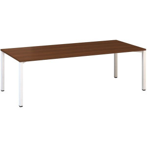 Jednací stůl Alfa 420 - 240 x 100 cm, ořech/bílý