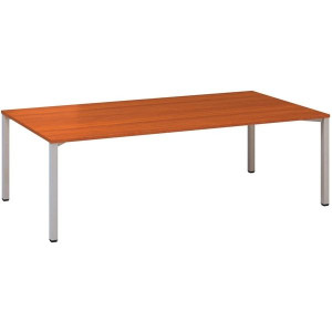 Jednací stůl Alfa 420 - 240 x 120 cm, třešeň/stříb