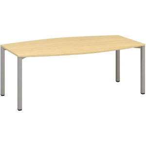 Jednací stůl Alfa 420 - 200 cm, dub Vicenza/stříbr