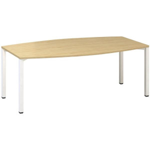 Jednací stůl Alfa 420 - 200 cm, divoká hruška/bílý