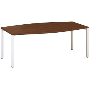 Jednací stůl Alfa 420 - 200 cm, ořech/bílý