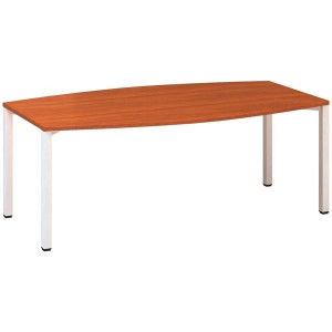 Jednací stůl Alfa 420 - 200 cm, třešeň/bílý