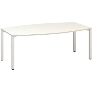 Jednací stůl Alfa 420 - 200 cm, bílý/bílý