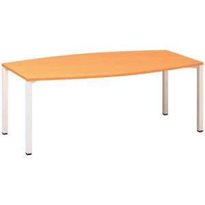 Jednací stůl Alfa 420 - 200 cm, buk Bavaria/bílý