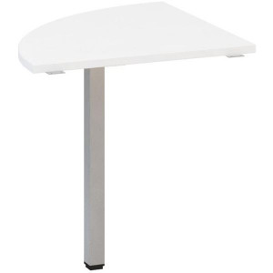 Přídavný stůl Alfa 200 - čtvrtkruh 70 cm, bílý/stř