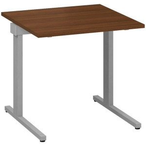 Psací stůl Alfa 305 - 80 cm, ořech/stříbrný