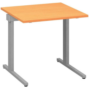 Psací stůl Alfa 305 - 80 cm, buk Bavaria/stříbrný