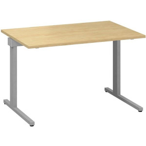Psací stůl Alfa 305 - 120 cm, divoká hruška/stříbr