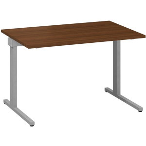 Psací stůl Alfa 305 - 120 cm, ořech/stříbrný