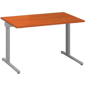 Psací stůl Alfa 305 - 120 cm, třešeň/stříbrný