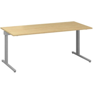 Psací stůl Alfa 305 - 180 cm, divoká hruška/stříbr