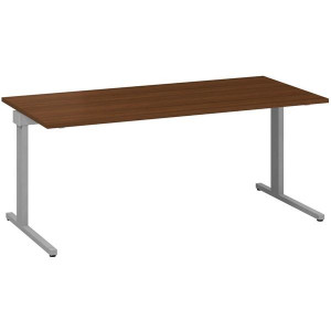 Psací stůl Alfa 305 - 180 cm, ořech/stříbrný