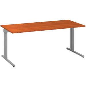 Psací stůl Alfa 305 - 180 cm, třešeň/stříbrný
