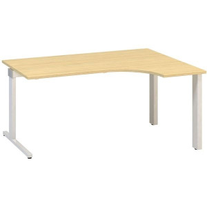 Psací stůl Alfa 305 - ergo, pravý, 160 cm, dub Vic