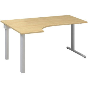 Psací stůl Alfa 305 - ergo, levý, 160 cm, divoká h