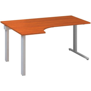 Psací stůl Alfa 305 - ergo, levý, 160 cm, třešeň/s