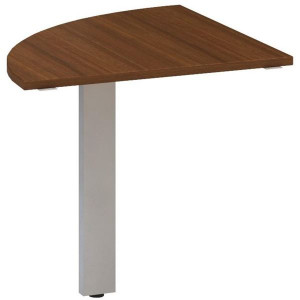 Přídavný stůl Alfa 305 - čtvrtkruh 80 cm, ořech/st