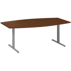 Jednací stůl Alfa 455 - 200 cm, ořech/stříbrný