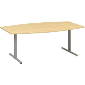 Jednací stůl Alfa 455 - 200 cm, dub Vicenza/stříbr