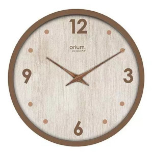 Nástěnné hodiny Eco Naturalis - průměr 30 cm, hněd