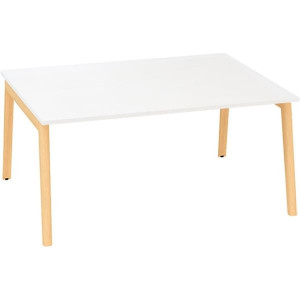 Psací stůl Alfa Root Bench - 160 x 160 cm, bílý