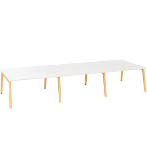 Psací stůl Alfa Root Bench - 420 x 160 cm, bílý