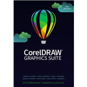 CorelDRAW Graphics Suite 365 dní pronájem licence 1 Lic ESD EN/CZ/PL
