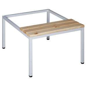 Lavička pod šatní skříně Standard 60 cm, sv.šedá/b