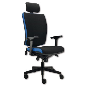 Kancelářská židle Lara VIP, E-SY, černá/modrá