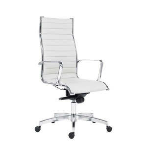 Kancelářské křeslo Kase Ribbed High - bílé