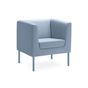 Sofa Quadra - jednomístné, šedomodré