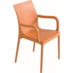Jídelní židle Eset - s područkami, oranžová