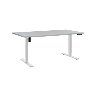 Výškově stavitelný stůl Silent, šíře 160 cm - šedý