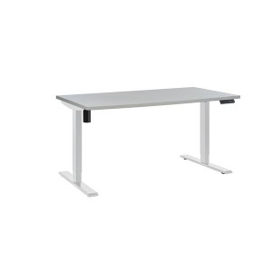 Výškově stavitelný stůl Silent, šíře 138 cm - šedý