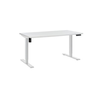 Výškově stavitelný stůl Silent, šíře 138 cm - bílý