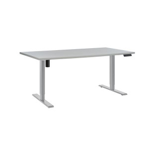 Výškově stavitelný stůl Silent, šíře 160 cm - šedý