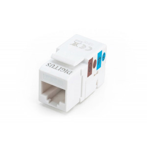 DIGITUS Keystone Jack CAT 5e, nestíněný RJ45 na LSA, barva bílá