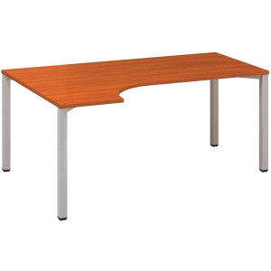 Psací stůl Alfa 200 - ergo, levý, 180 cm, třešeň/s