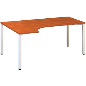 Psací stůl Alfa 200 - ergo, levý, 180 cm, třešeň/b