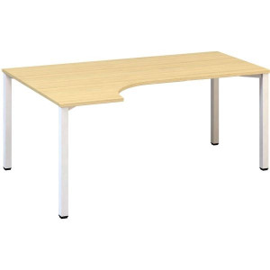 Psací stůl Alfa 200 - ergo, levý, 180 cm, dub Vice
