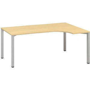 Psací stůl Alfa 200 - ergo, pravý, 180 cm, dub Vic