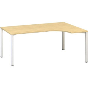 Psací stůl Alfa 200 - ergo, pravý, 180 cm, dub Vic