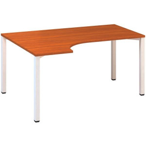 Psací stůl Alfa 200 - ergo, levý, 160 cm, třešeň/b