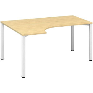 Psací stůl Alfa 200 - ergo, levý, 160 cm, dub Vice