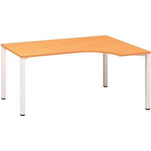 Psací stůl Alfa 200 - ergo, pravý, 160 cm, buk Bav