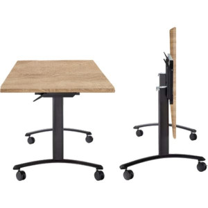 Mobilní sklopný stůl Classic - 180 x 80 cm, dub/če