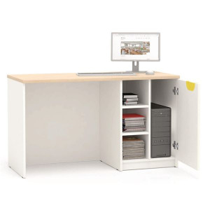 Katedra Fantasy s PC skříní, šíře 180 cm - javor/b