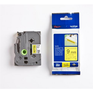 Brother - TZe-S621 žlutá / černá (9mm,lamin., extr. adhez.)