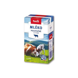 Trvanlivé mléko Tatra 1,5 % polotučné, 1 l
